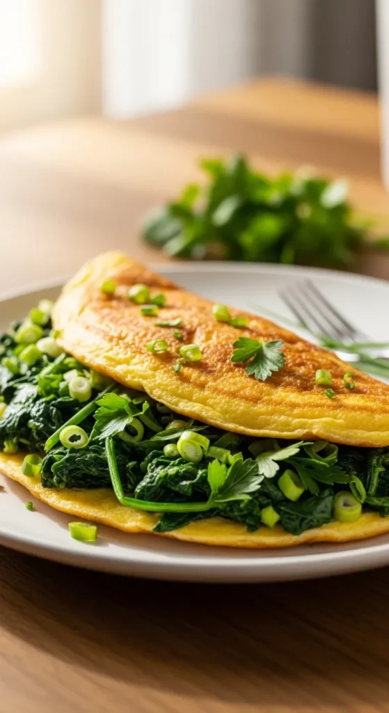 Spring Green Veg Omelette