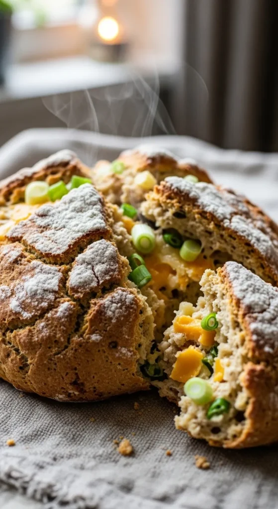 Spring Onion and Cheese Soda Bread