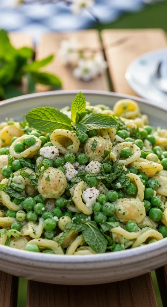 Spring Pea and Mint Pasta Salad