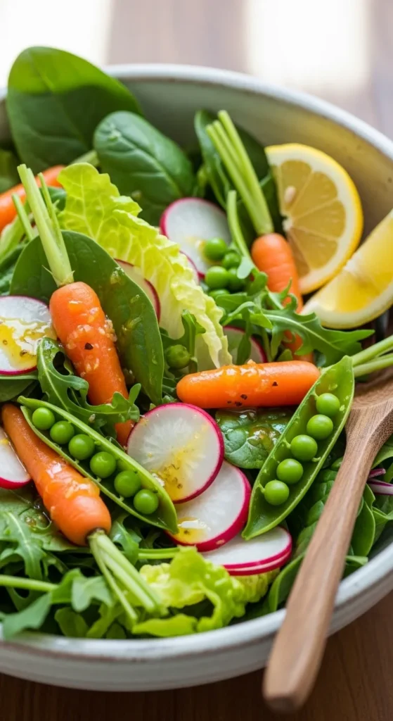  Spring Vegetable Salad with Lemon Vinaigrette