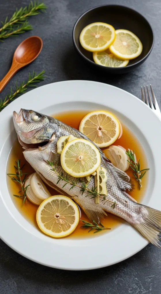 Steamed Fish With Lemon and Herbs