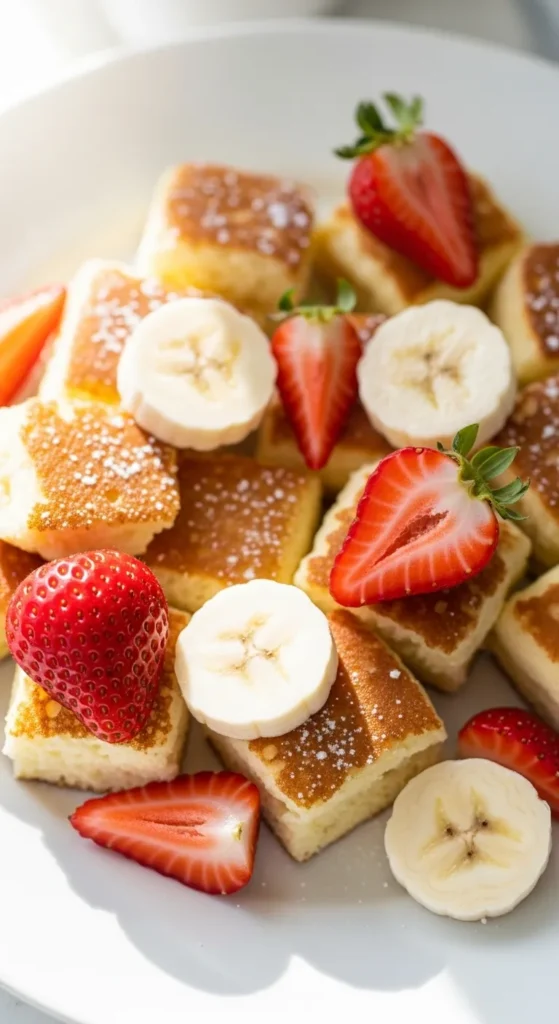 Strawberry Banana Pancake Bites