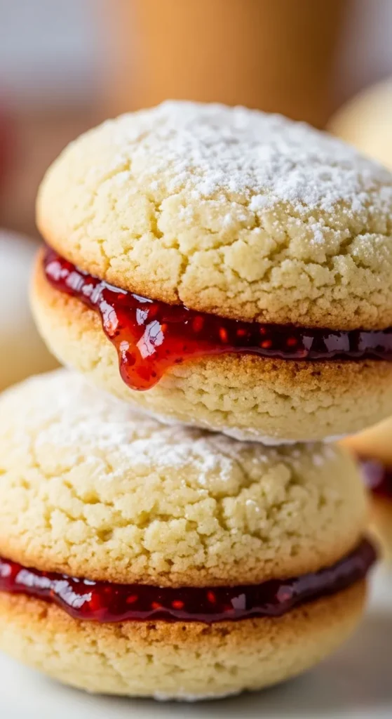 Strawberry Jam Sandwich Cookies