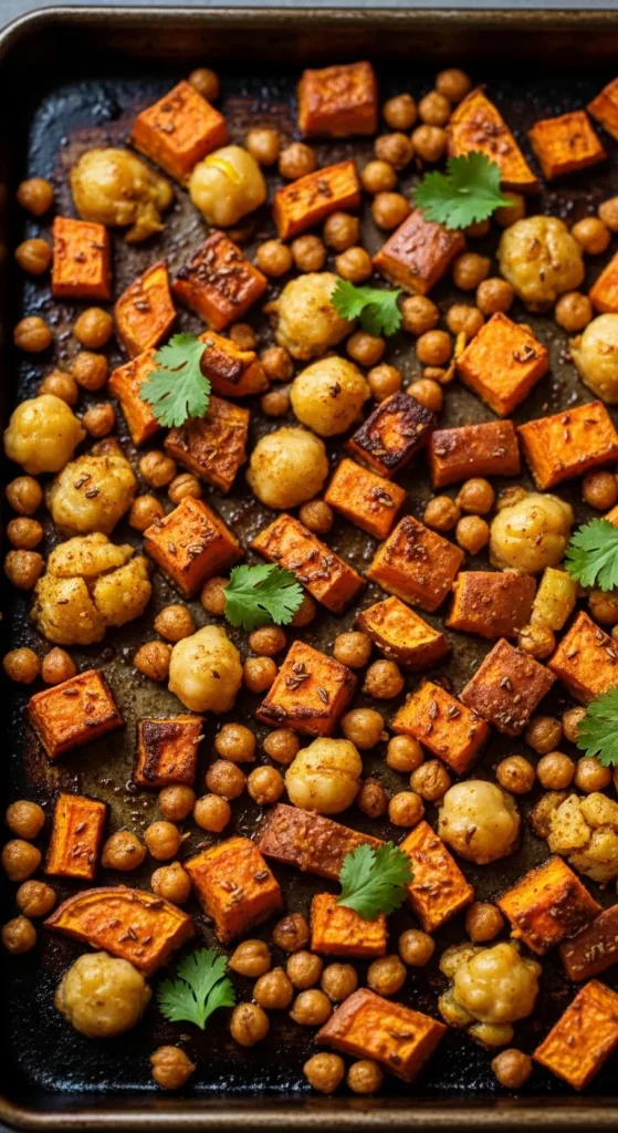 Sweet Potato and Chickpea Tray Bake