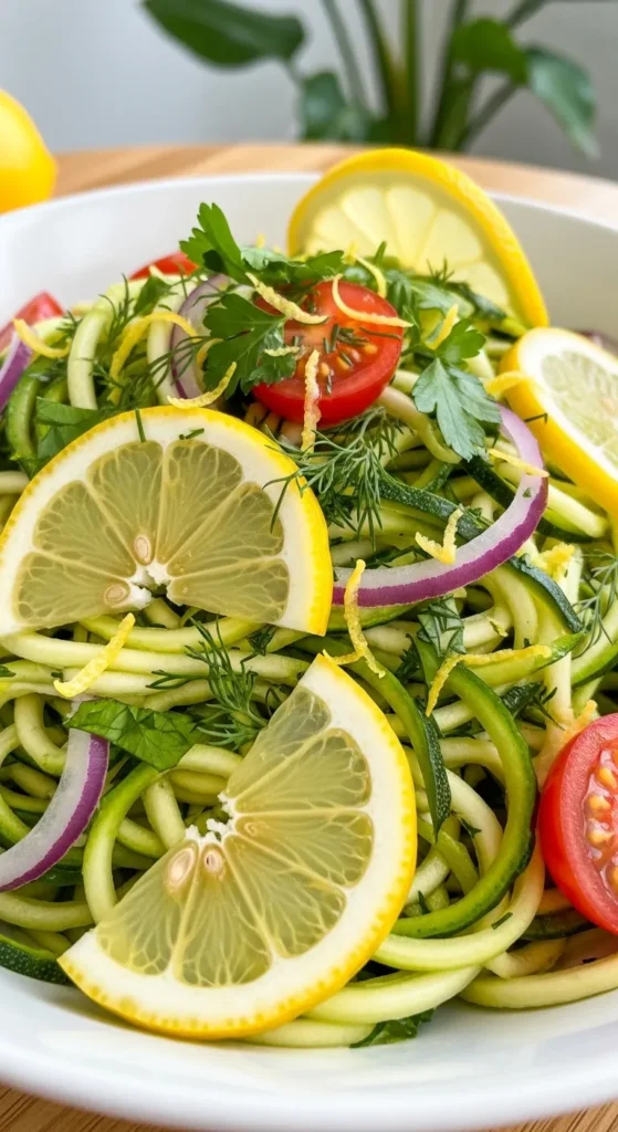 Zucchini Noodle Lemon Bowl