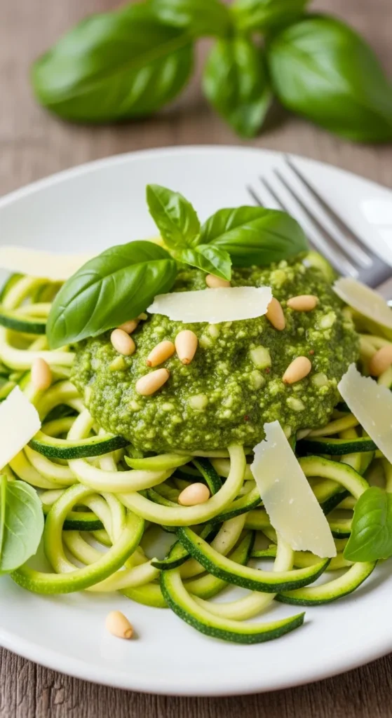Zucchini Noodles with Pesto