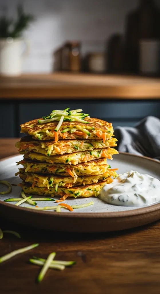 Zucchini and Carrot Savory Pancakes