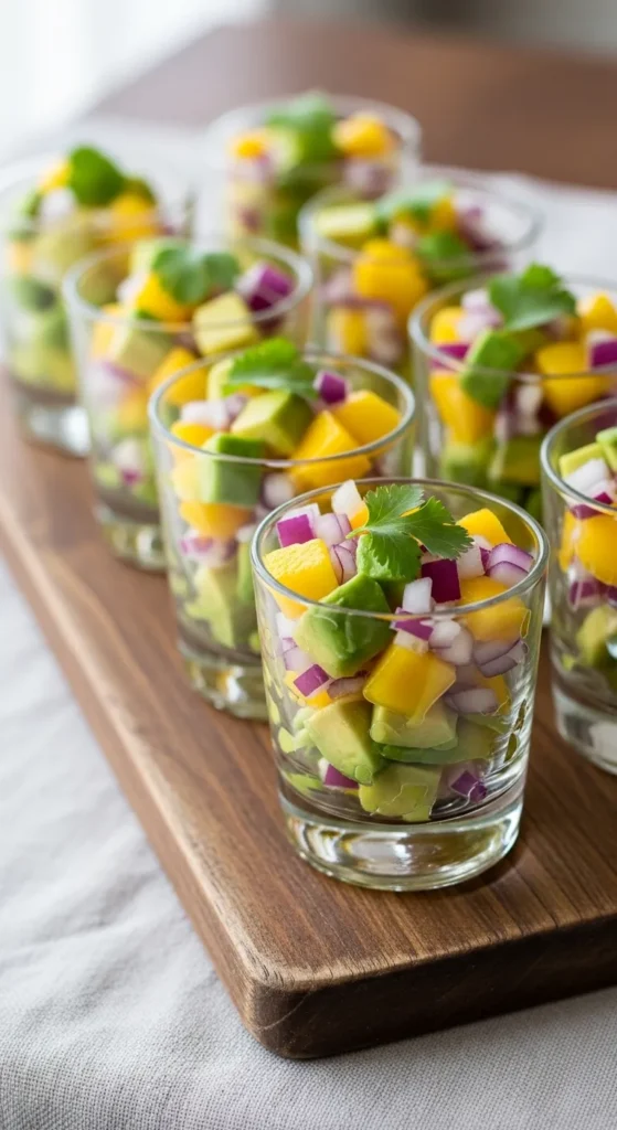 Avocado Mango Salsa Cups