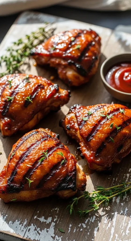BBQ Style Air Fryer Chicken Thighs