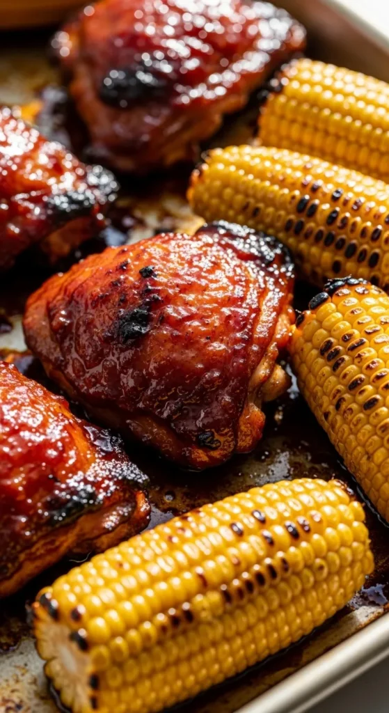 BBQ Style Oven Chicken Thighs