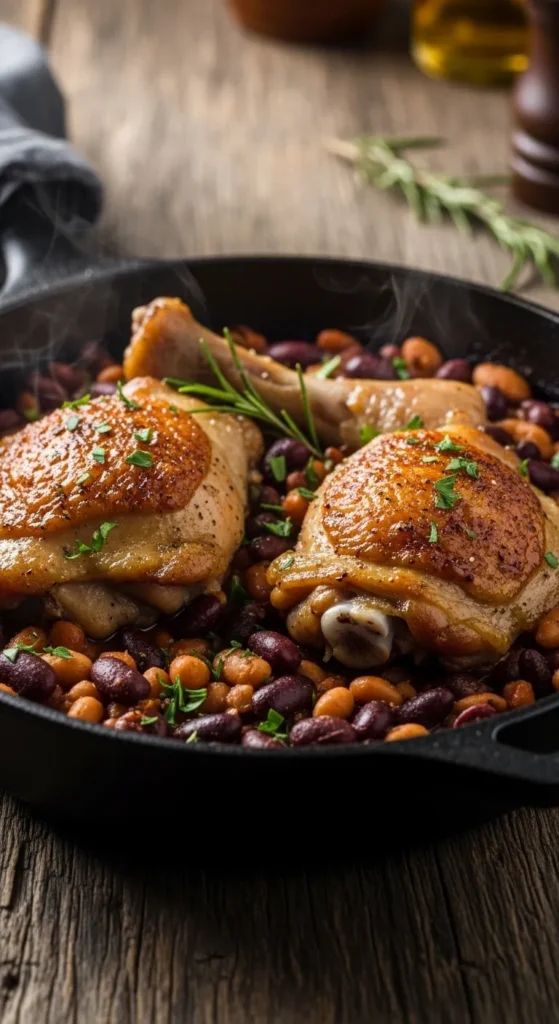 Baked Chicken Thighs with Beans