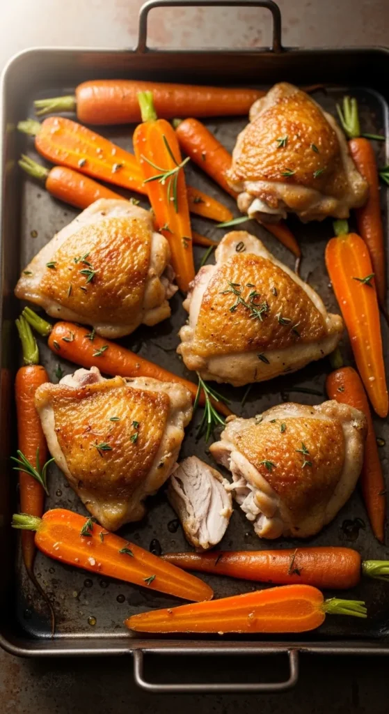 Baked Chicken Thighs with Carrots