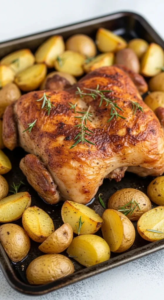 Baked Chicken Thighs with Potatoes
