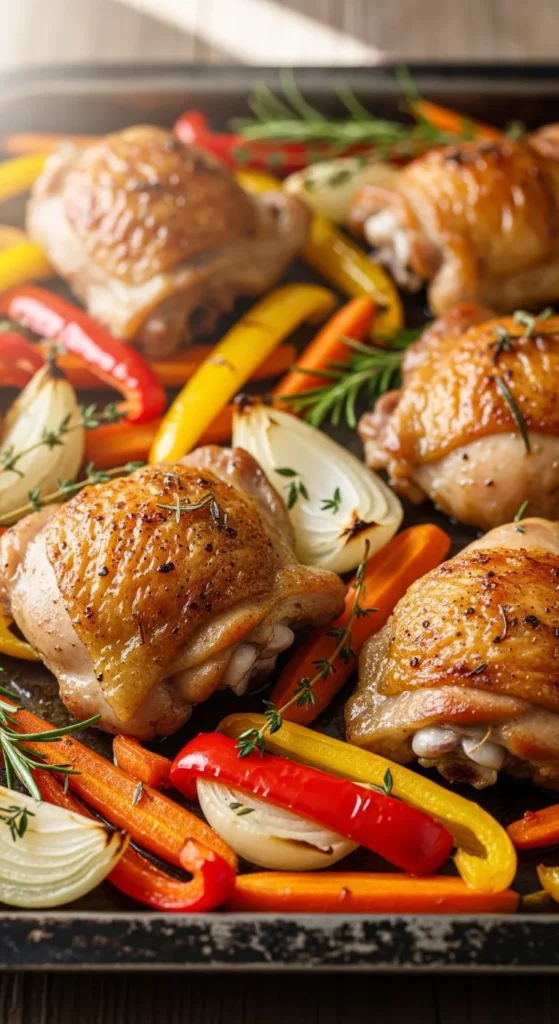 Baked Chicken Thighs with Vegetables