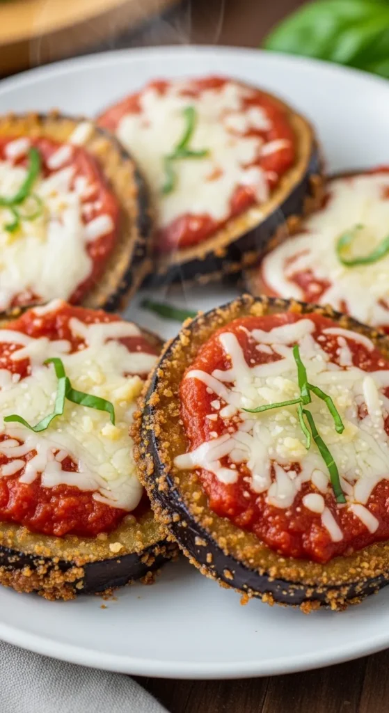 Baked Eggplant Parmesan Rounds