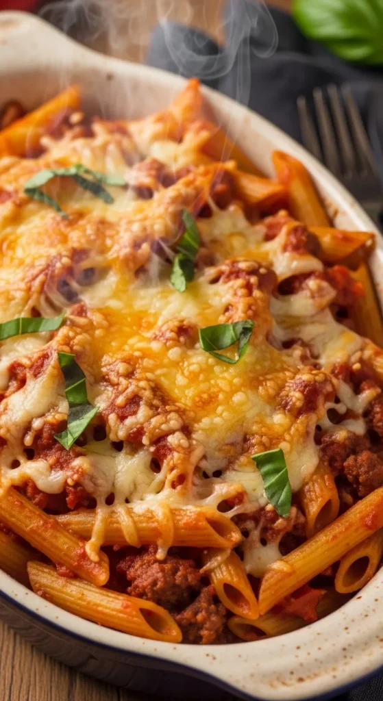 Beef Cheese Pasta Bake