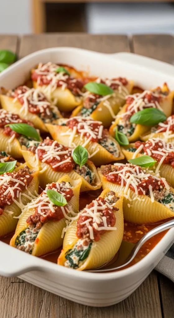  Beef Creamy Shell Bake