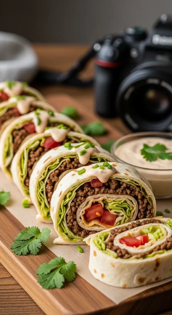 Beef Flatbread Wraps