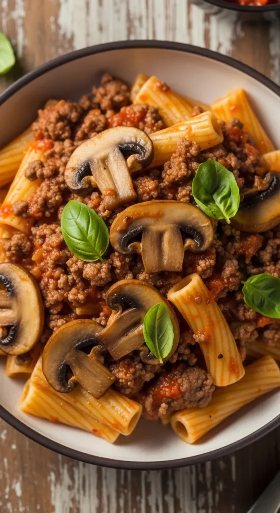 Beef Mushroom Pasta