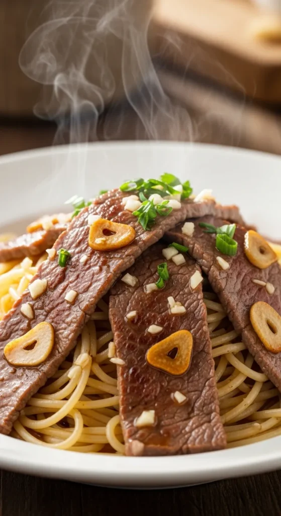 Beef Soy Garlic Pasta