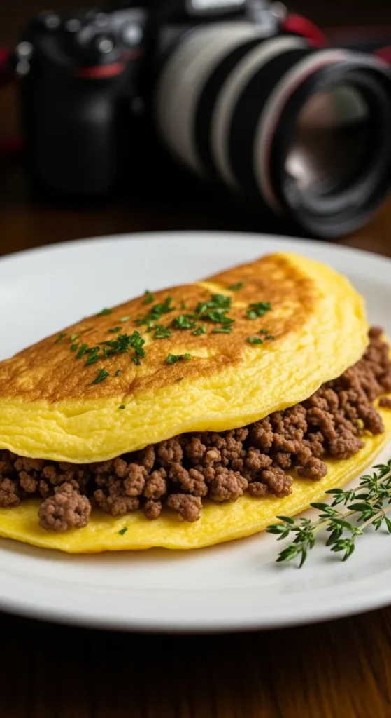 Beef Stuffed Omelette