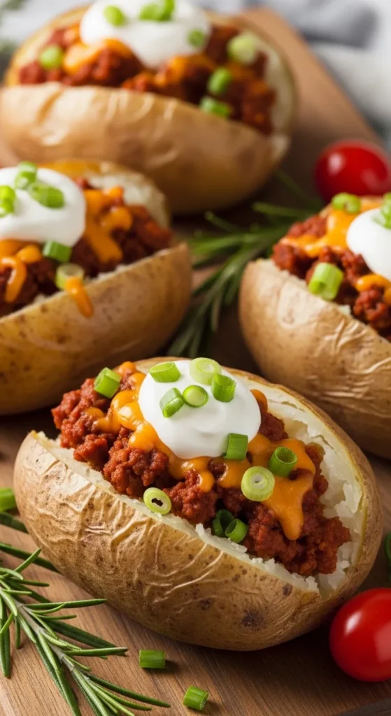 Beef Stuffed Potatoes