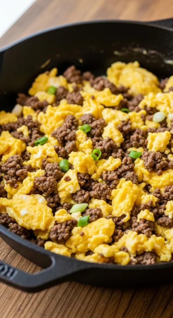 Beef and Egg Breakfast Scramble