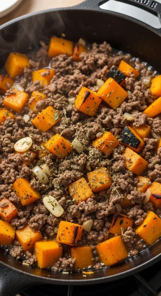 Beef and Pumpkin Skillet