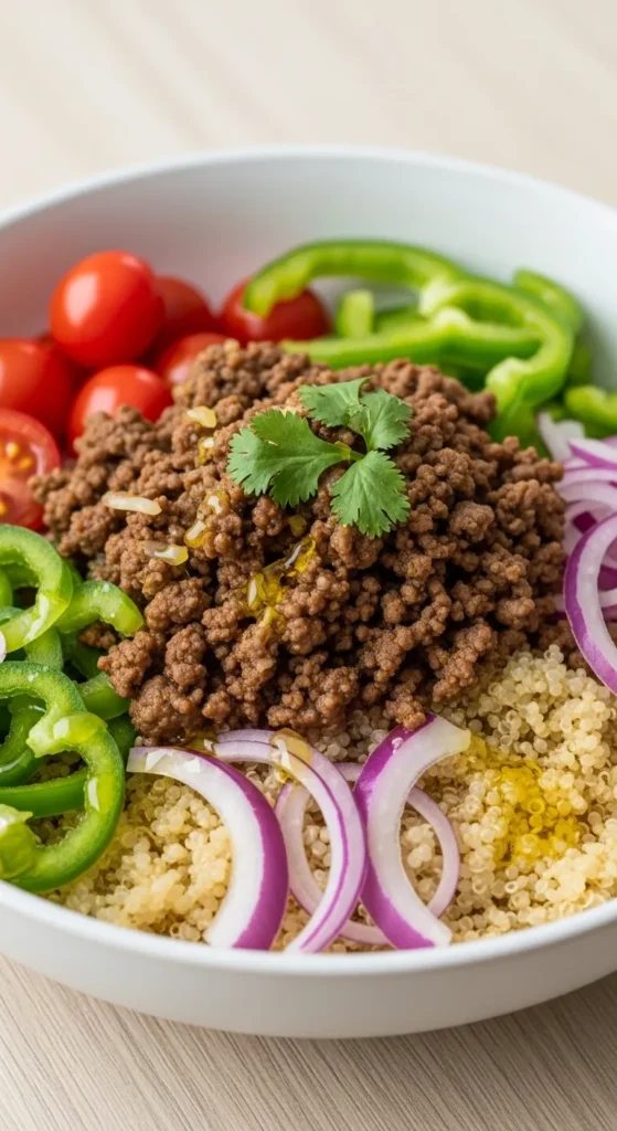 Beef and Quinoa Bowl