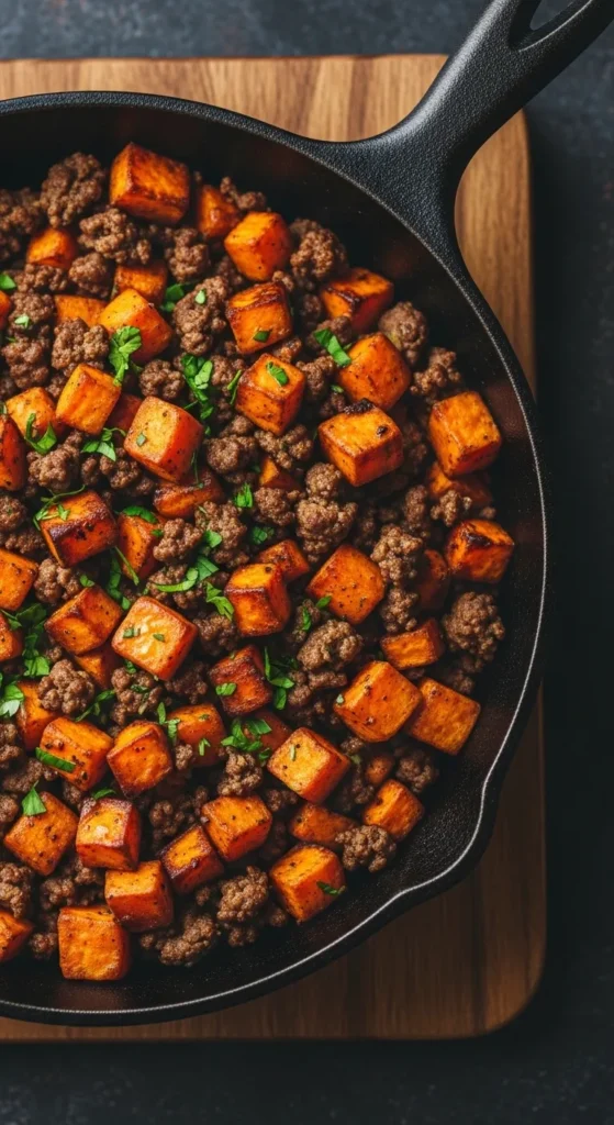 Beef and Sweet Potato Hash