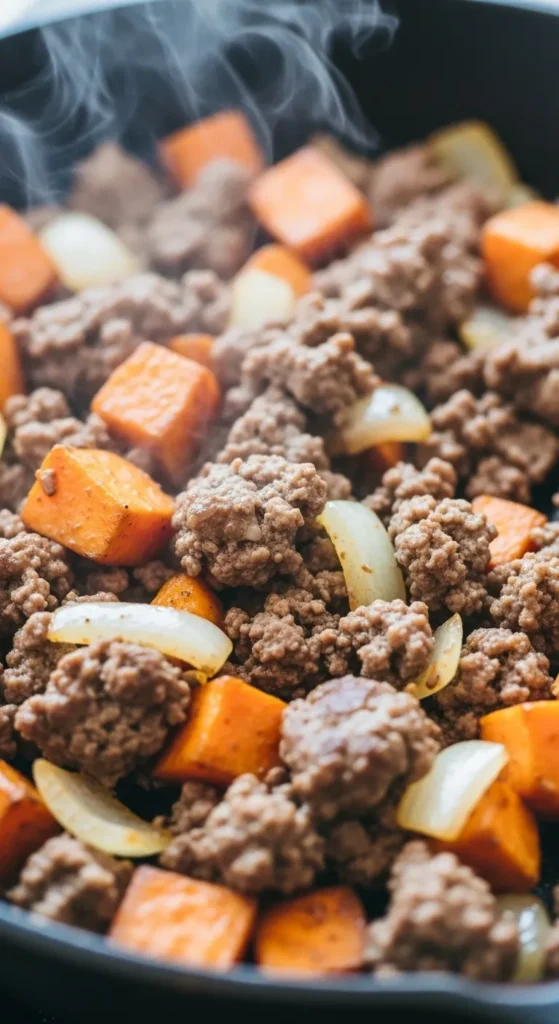 Beef and Sweet Potato Skillet