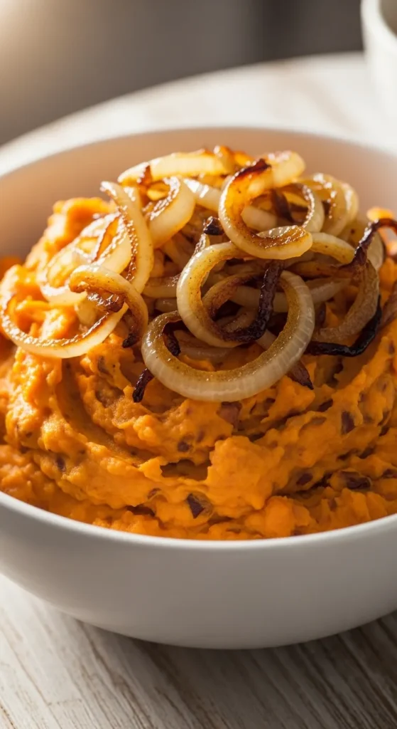 Caramelized Onion Sweet Potato Mash