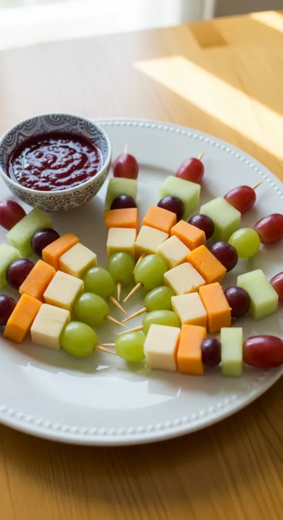 Cheese and Fruit Kabobs