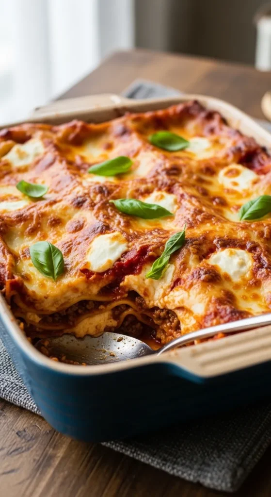 Cheesy Beef Baked Ziti