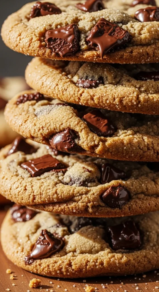 Chewy Chocolate Chip Cookies with Cinnamon Sugar Crust