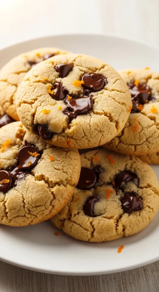 Chewy Chocolate Chip Cookies with Orange Zest