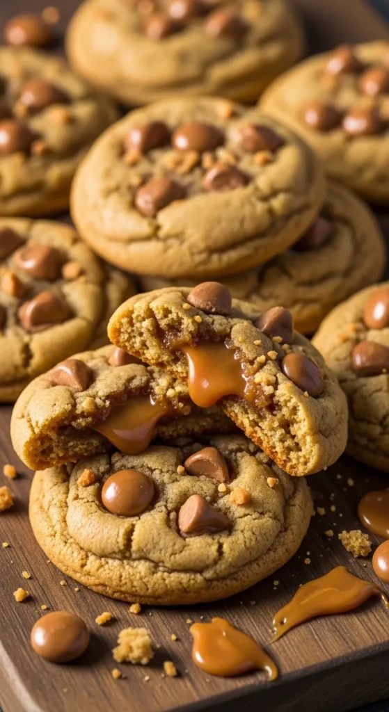 Chewy Toffee Chocolate Chip Cookies