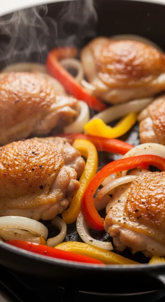 Chicken Fajita-Style Thigh Skillet