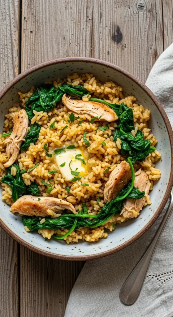 Chicken and Spinach Rice