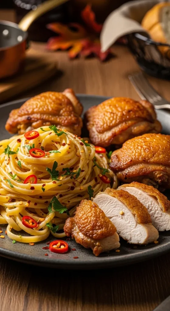 Chili Garlic Butter Chicken Pasta