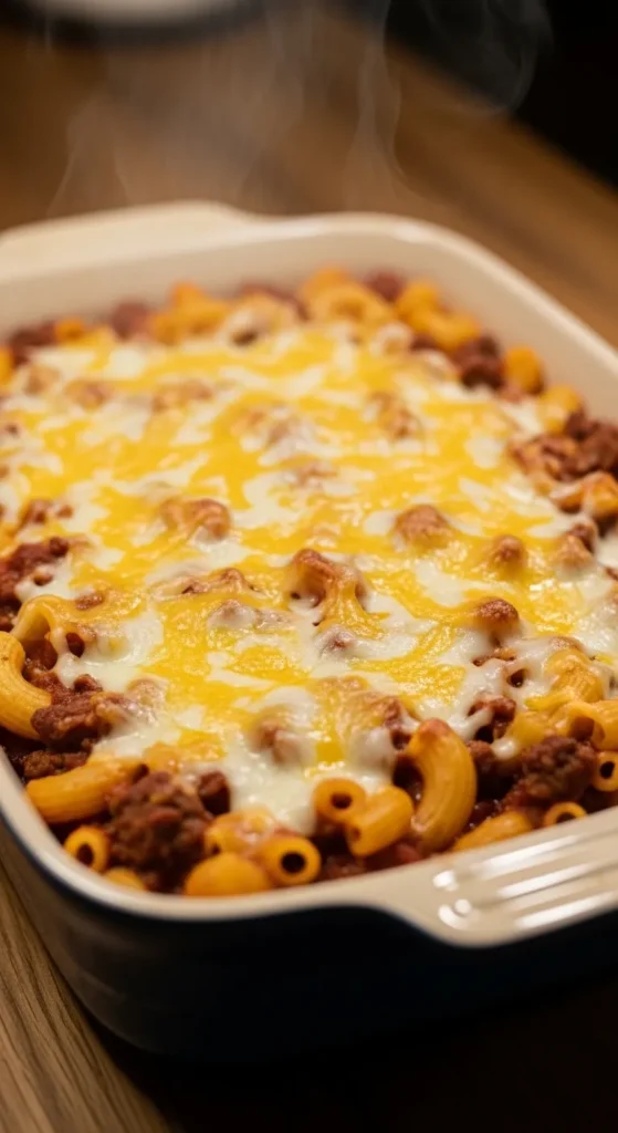 Classic Cheesy Beef and Pasta Bake