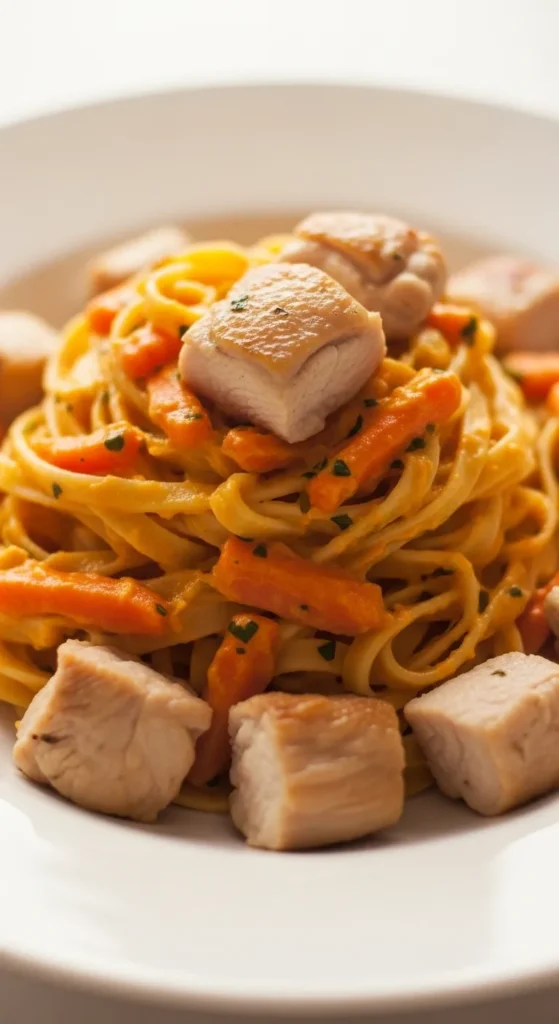 Creamy Carrot Chicken Pasta