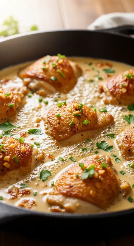 Creamy Garlic Chicken Thighs