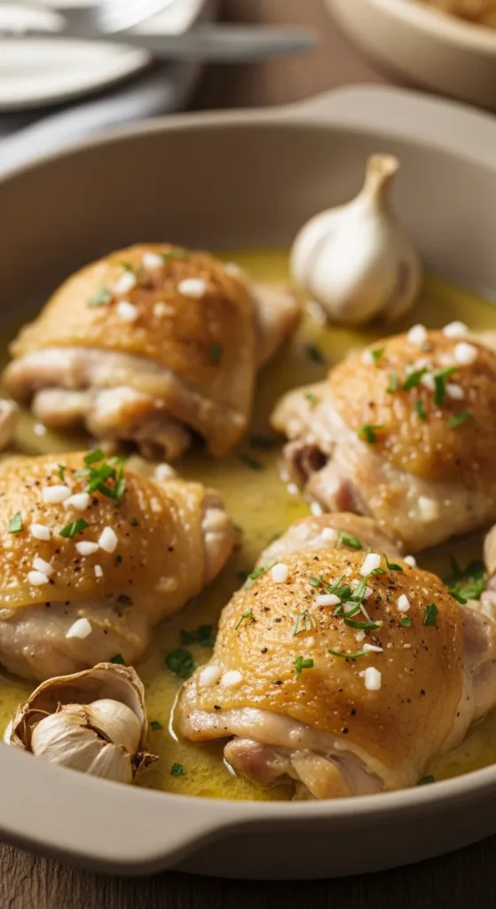 Creamy Garlic Herb Chicken Thighs