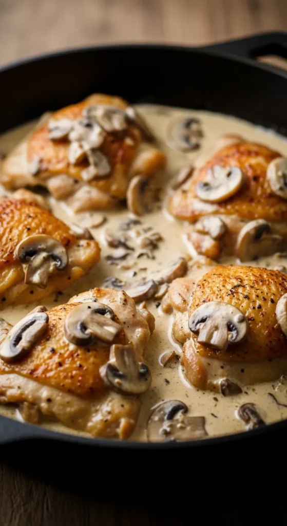 Creamy Garlic Mushroom Chicken