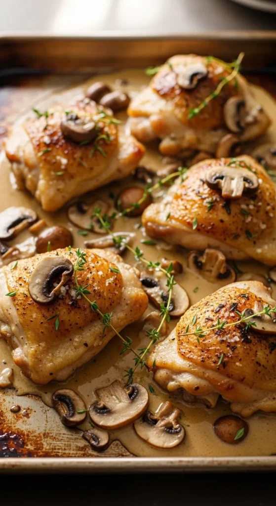 Creamy Mushroom Chicken Thighs