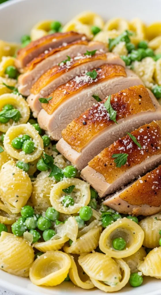  Creamy Pea Chicken Pasta
