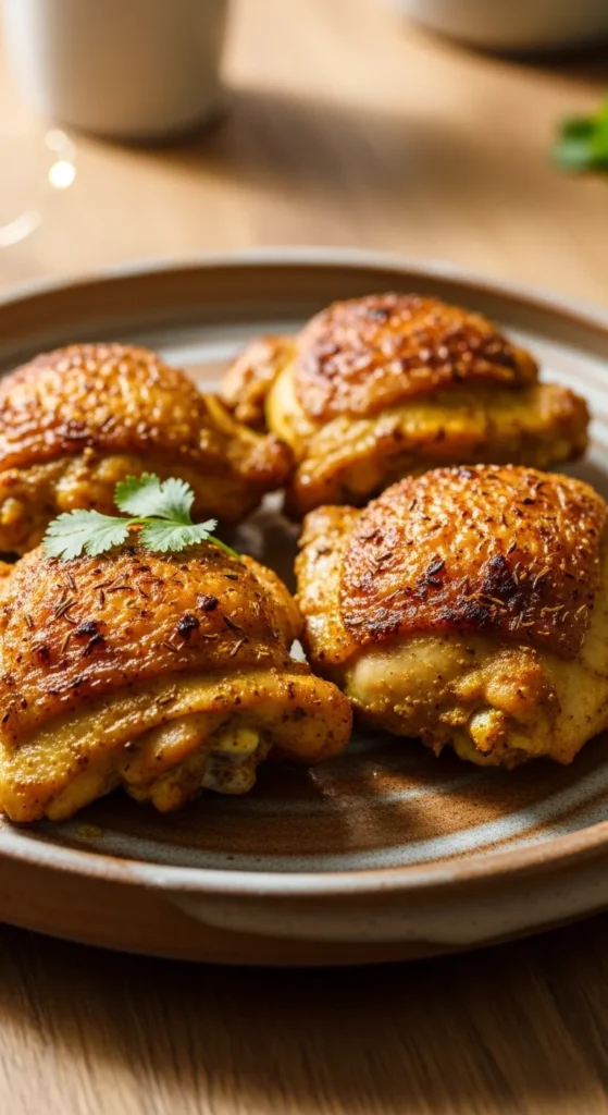 Crispy Curry-Spiced Chicken Thighs