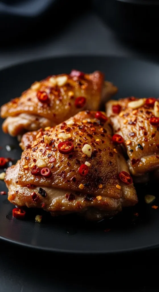  Crispy Garlic Chili Thighs