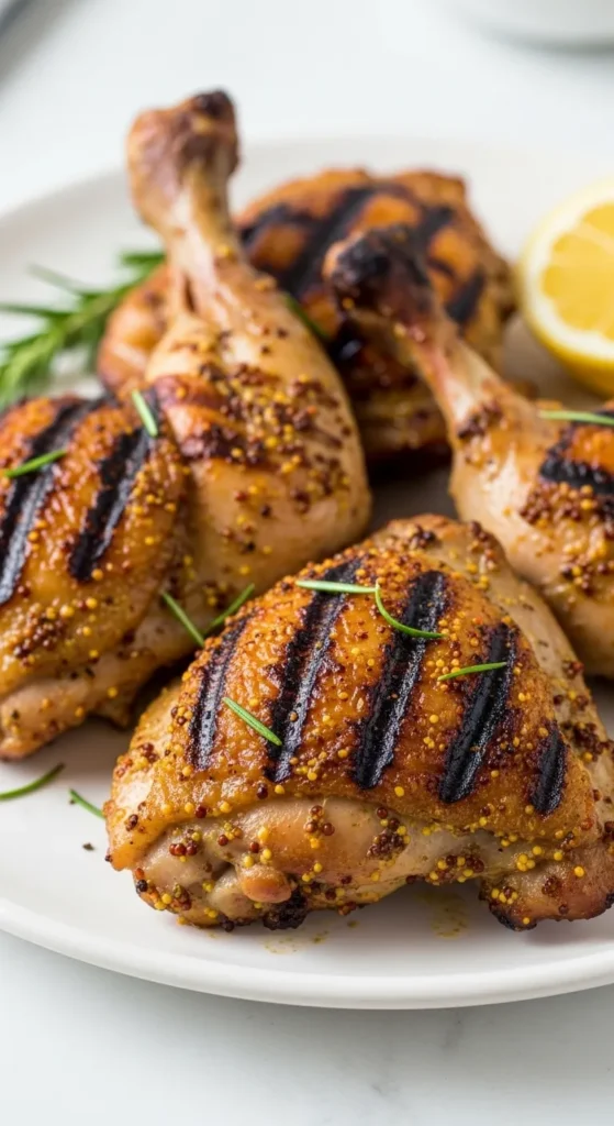 Crispy Mustard-Rubbed Thighs